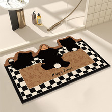 淘天热销法式卡通小狗异形硅藻泥地垫浴室卫生间吸水速干蹭脚垫