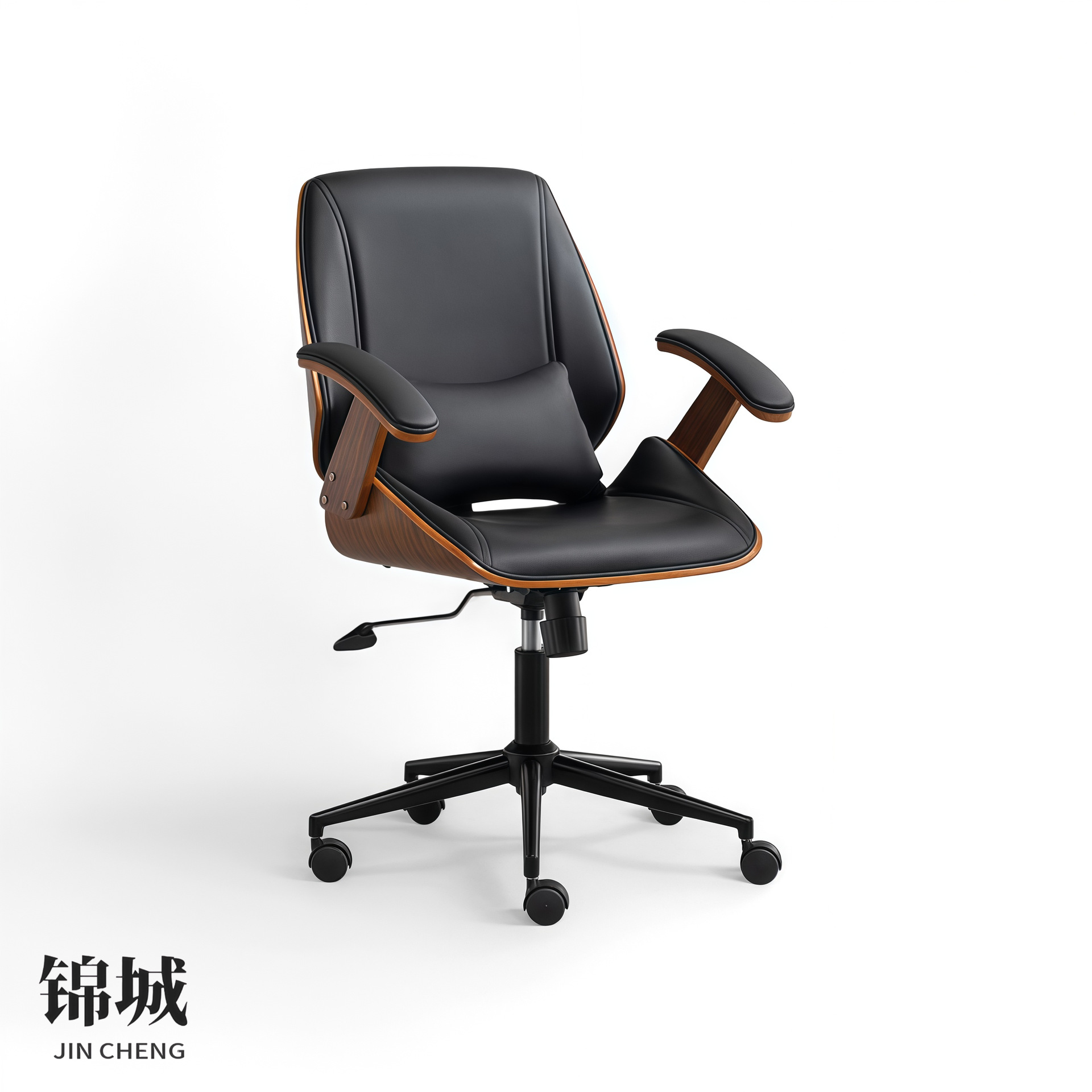 Computer Chair Home Solid Wood Comfortable Sedentary Eames Adjustable Swivel Chair Office Staff Boss Chair Study Chair
