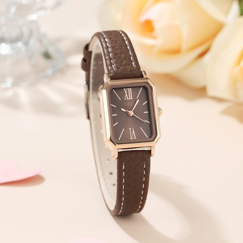 Cardigan Diins niche high-end sense women's watch Korean version student rectangular retro quartz watch for women