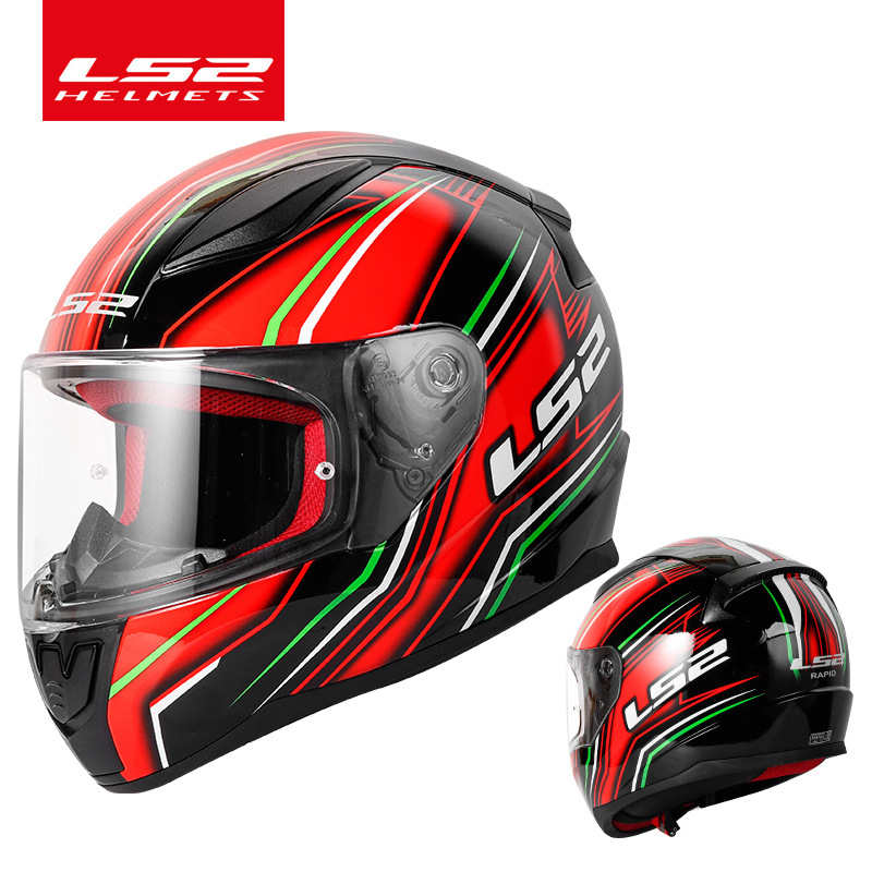 LS2 casco motocicleta casco completo unisex Four Seasons universal casco completo carding Racing running casco más tamaño casco FF353