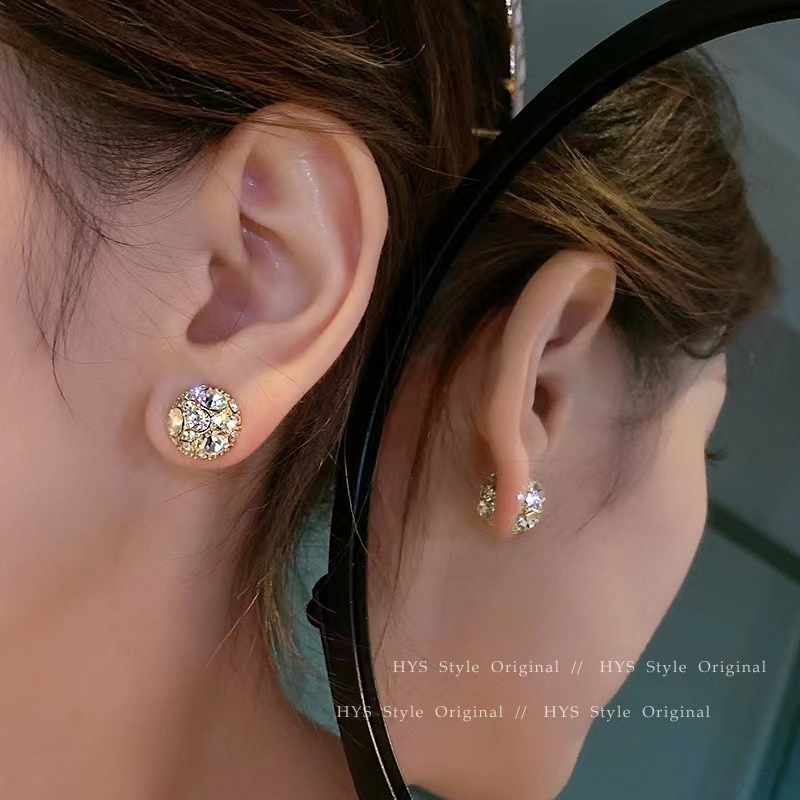 Wholesale Jewelry Fashion C Shape Metal Zircon Plating Inlay Ear Clips display picture 1