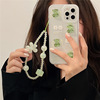 the republic of korea INS Wind Network Flower crystal Beading mobile phone Lanyard Sweet Beading Lanyards have cash less than that is registered in the accounts phone chain