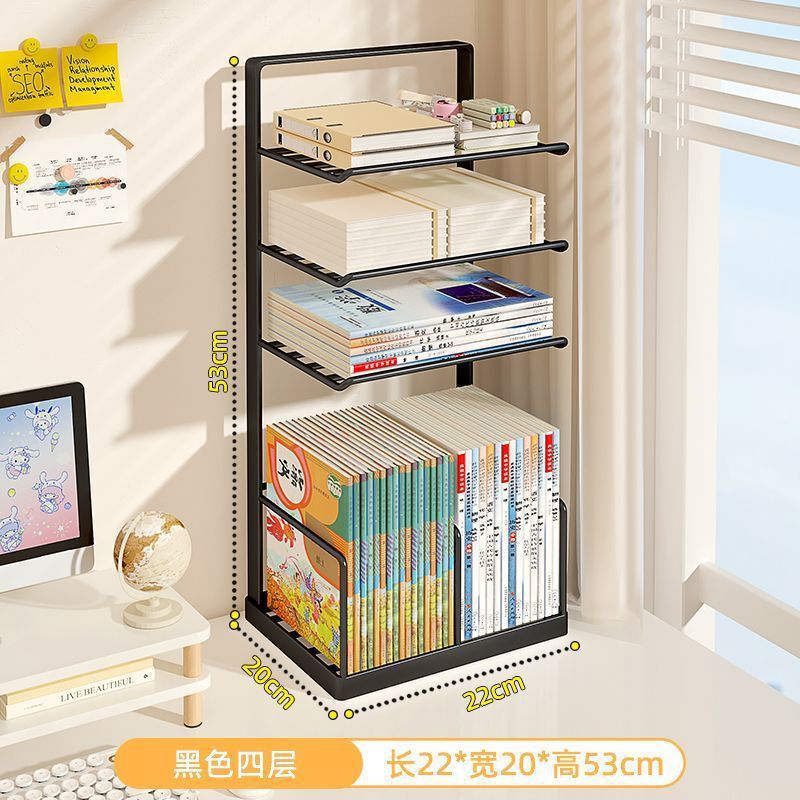 学科分类置物架学生桌面书本收纳架子书桌文件整理分层书架|undefined