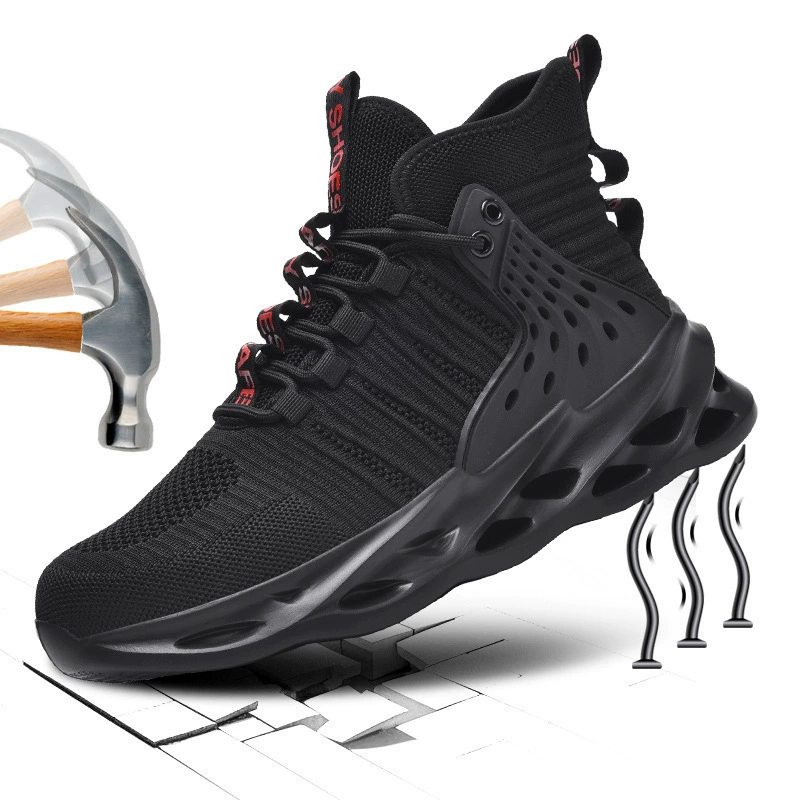 2025 новых мужских защитных ботинок, противоударные, антипрокольные, с легкой стальной защитной вставкой, стальной пластиной, всесезонные рабочие ботинки