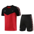 ND03 Black and Red Shorts Set