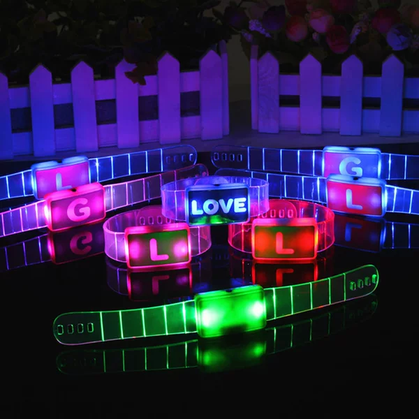 Creative happy Luminous Bracelet Flash Bracelet Luminous Concert Dance Performance Props Children's Watch Toys