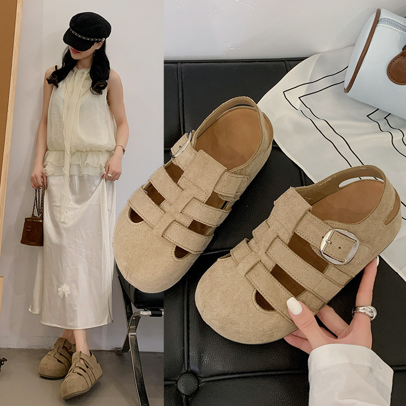 Aumentar la altura interior de la parte inferior de las sandalias de la cabeza trenzada sandalias de la mujer 2026 nuevo primavera y verano hueco ventilado zapatos romanos