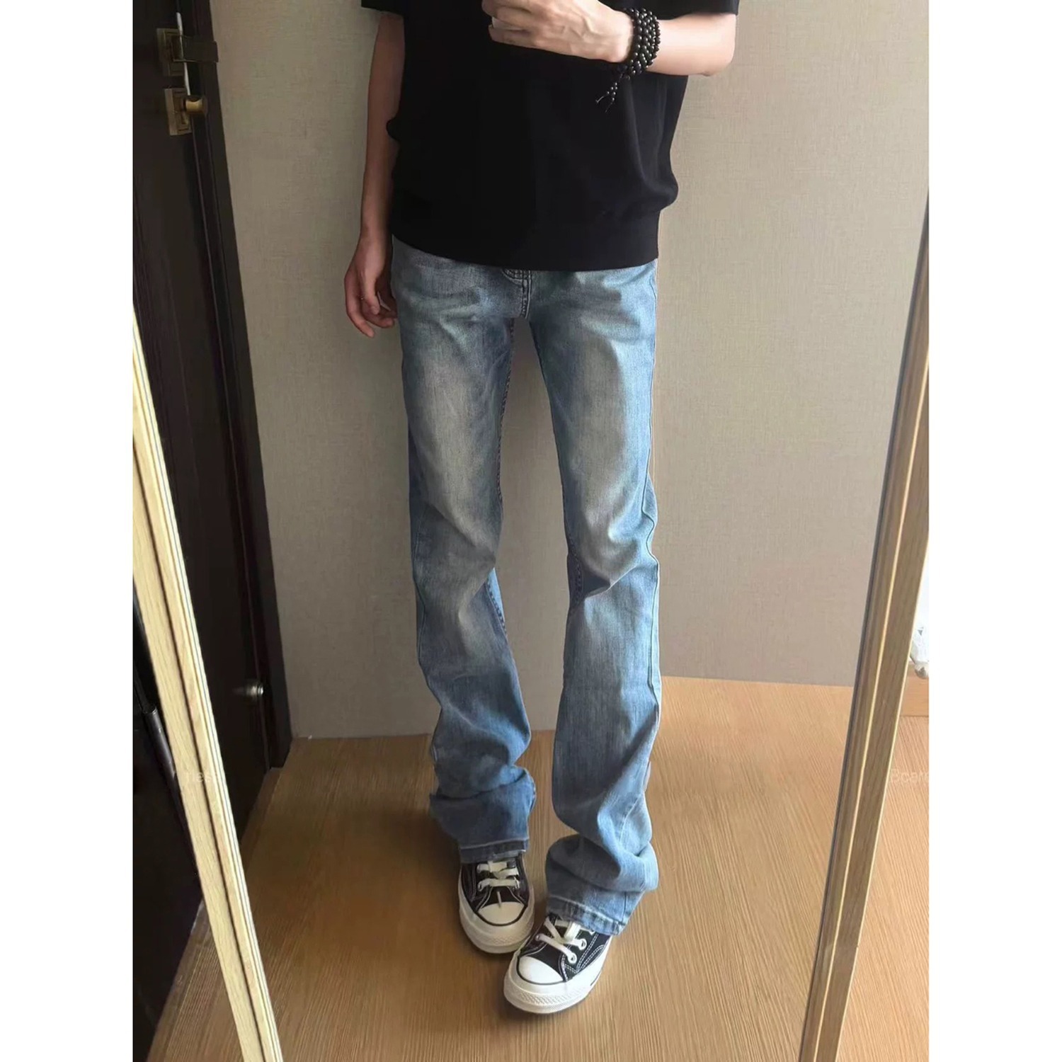 Pantalones Vaqueros Rectos Holgados para Hombre de Algodón para Uso Diario image 3