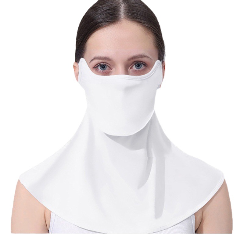 MEETSUNNY protección del cuello máscara de protección solar de seda de hielo femenino oreja colgando protección UV velo cara cubierta chal sombrilla toalla