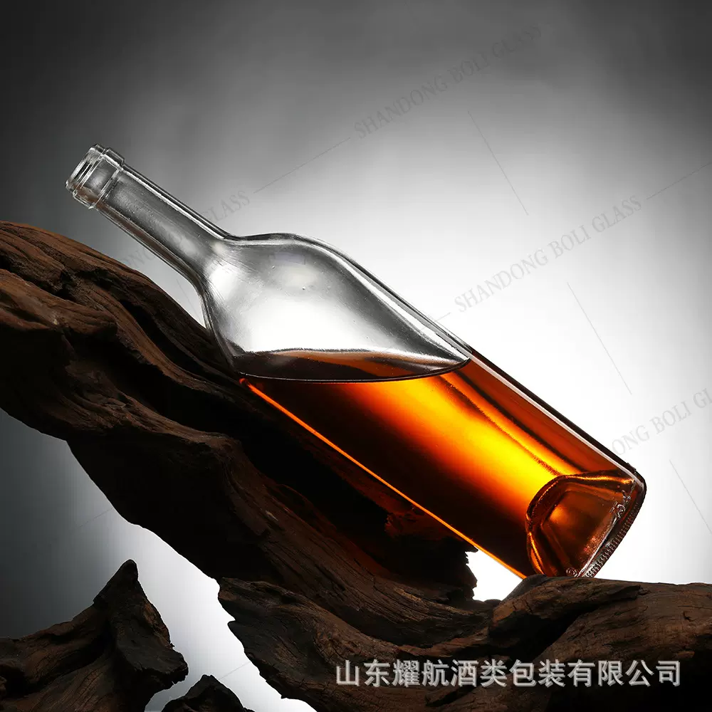 跨境外贸出口洋酒瓶伏特加威士忌红酒葡萄酒空玻璃酒瓶可印刷喷色
