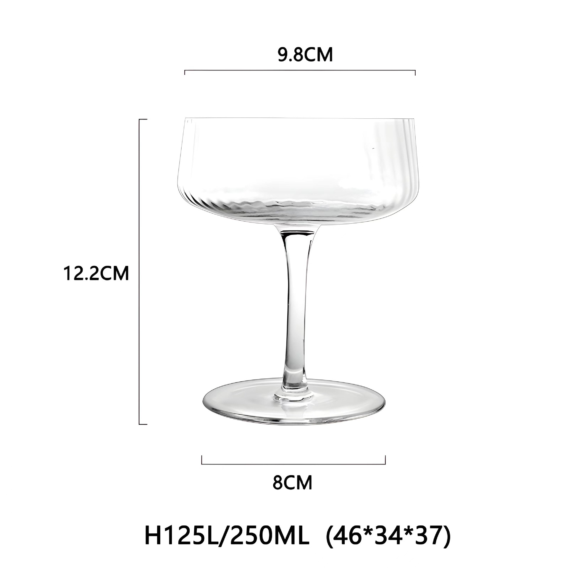 Bar creativo cristal taza de cóctel martini taza margarita taza triangular taza de pie alto taza de champán