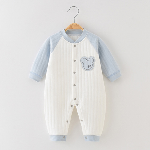Baby jumpsuit, spring, autumn and winter, pure cotton outer wear, baby underwear, crawling suit, pajamas, newborn clothes
