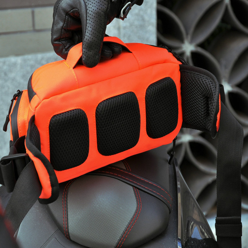 Bolso de la motocicleta bolso de la cintura del caballero de los hombres y las mujeres bolso de la motocicleta bolsa impermeable gran espacio bolsa de mensajero de gran capacidad