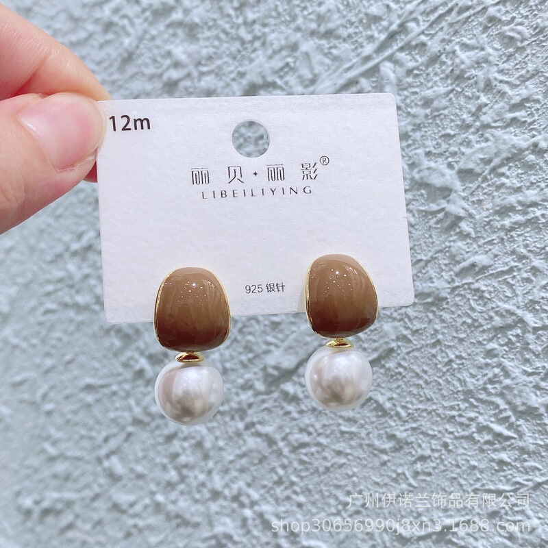 丽银/丽贝丽影甜美可爱闺蜜少女韩版气质滴胶红色蝴蝶结新款耳饰|undefined