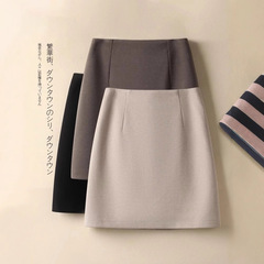 LHH-ファッションa字スーツ半身スカート女性スカート2024春秋高腰で痩せているプロolバッグヒップスカート