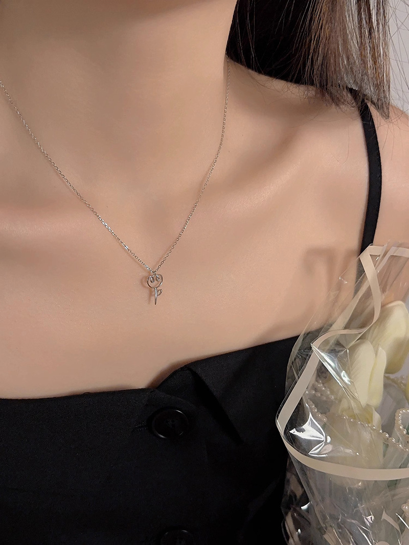 Pendant Necklace Classification Titanium Steel Copper Gold Plated Simple Style Classic Style Flower Plating Pendant Necklace
