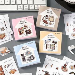 PaperMore切膜贴纸本柔软时光系列迷你手绘插画素材手帐diy拼贴
