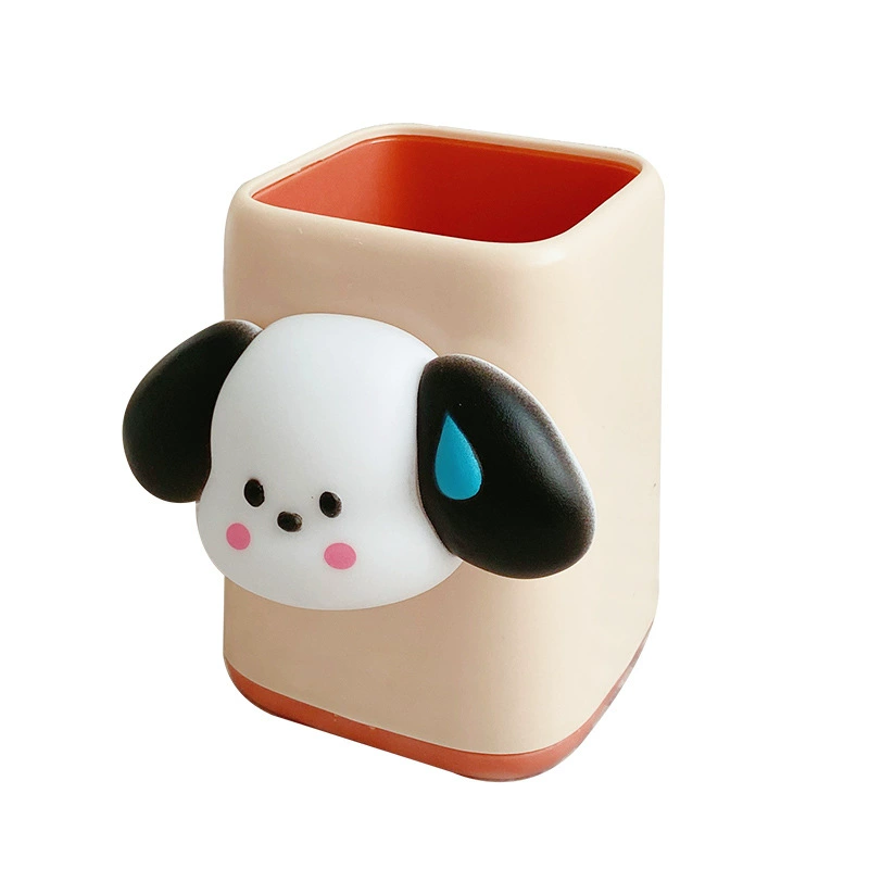 Cartoon children's pens holder, storage box for elementary school students, Nordic style, handmade
