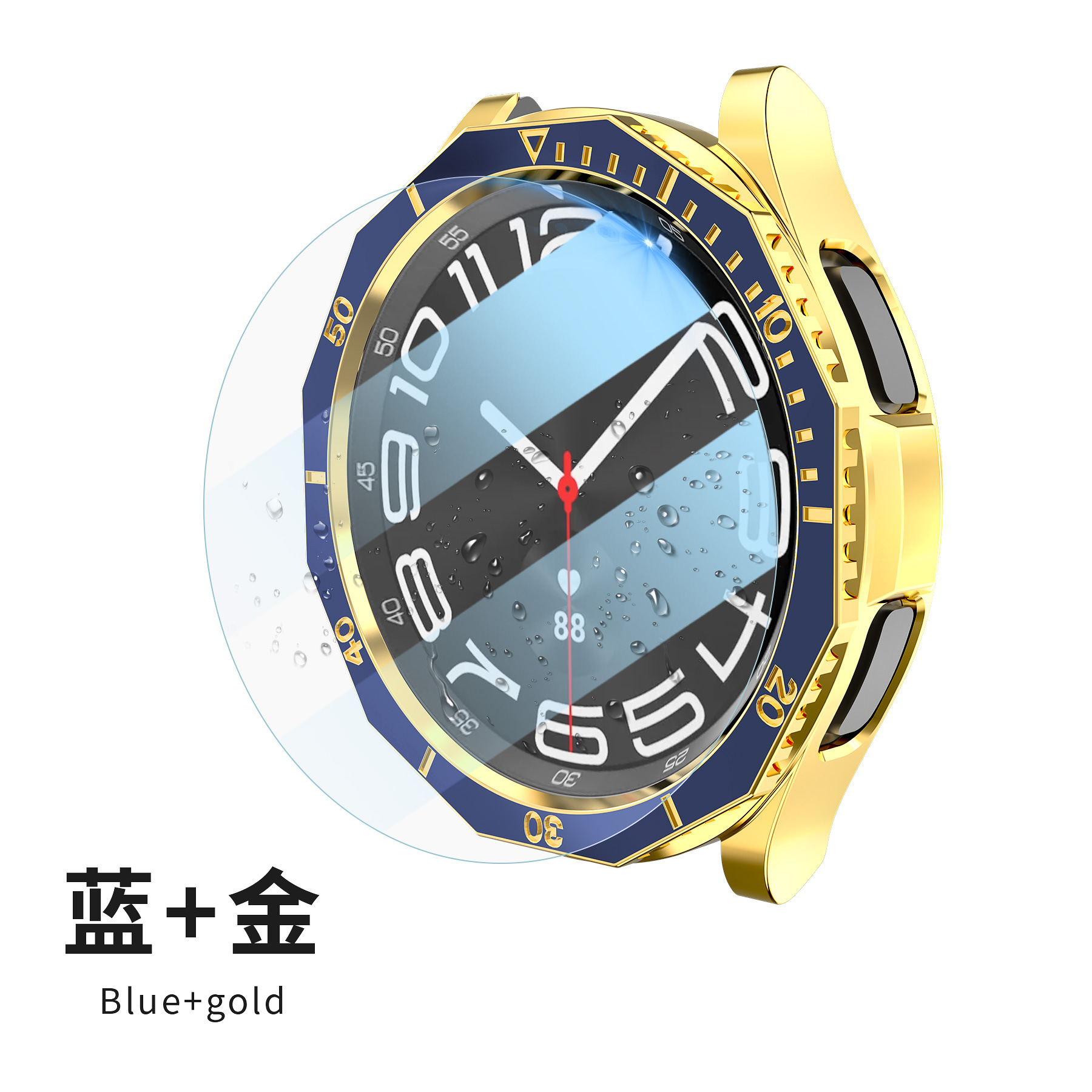 Aplicable a Samsung watch6 Classic cáscara protectora R950/R960 escala bisel + galvanoplastia Shell + película templada