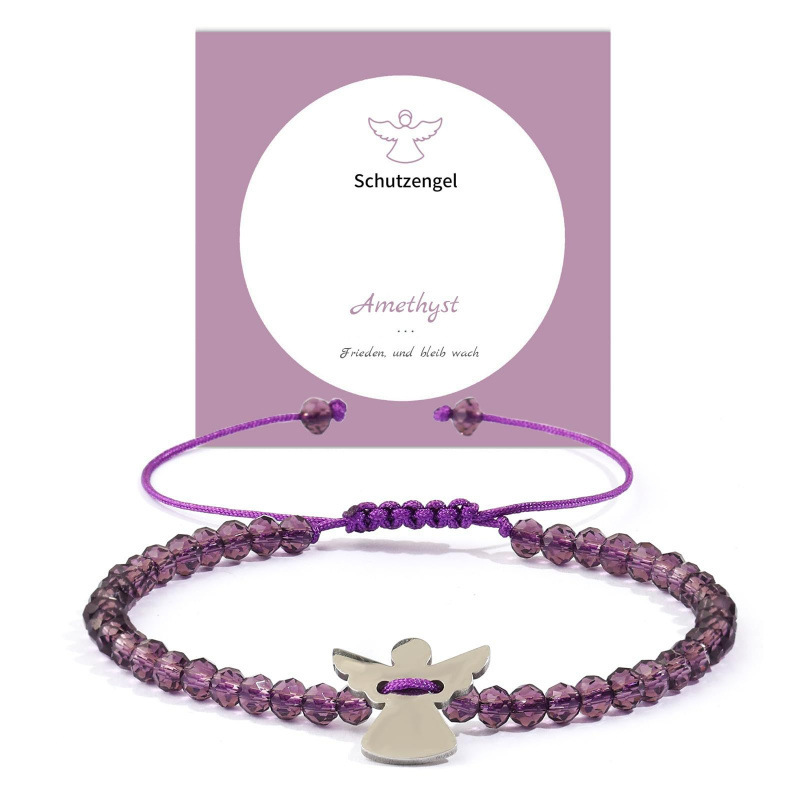 Angel Crystal Bead Bracelet for Students, Guardian Angel Rhombus Crystal Bracelet for the Start of School Season, Woven Angel Crystal Bracelet Angel Crystal Bead Bracelet for Students, Guardian Angel Rhombus Crystal Bracelet for the Start of School Season, Woven Angel Crystal Bracelet