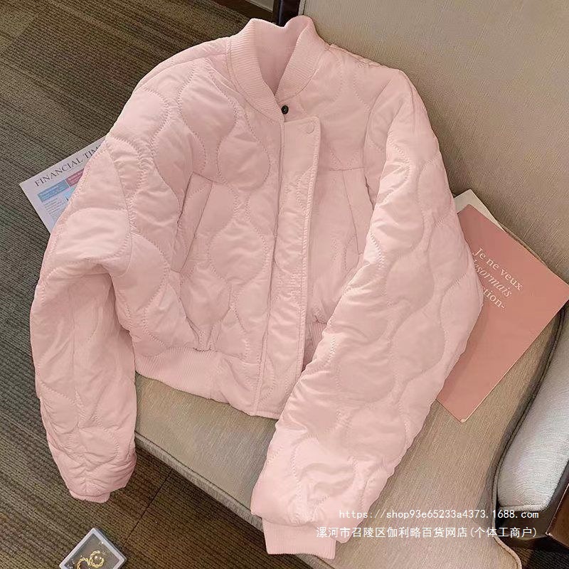 白色棉服女设计感小众冬季2026年新款韩版洋气小个子加厚短款外套