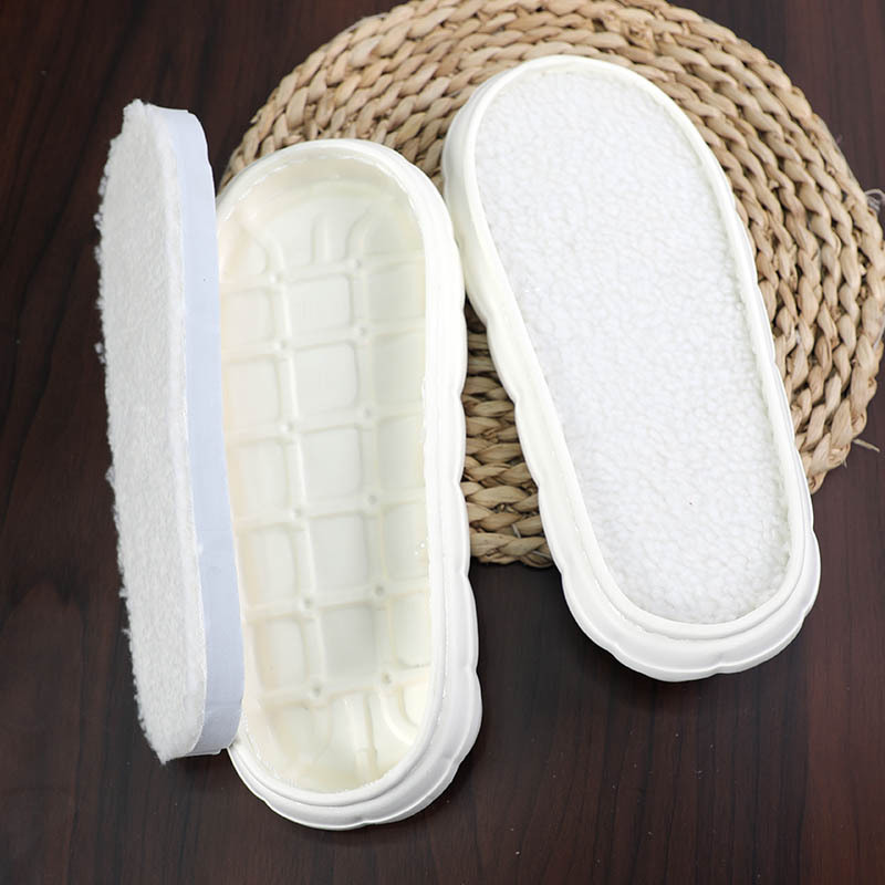 Nube suela de cordero Cachemira hecha a mano suela de lana gancho trenzado zapatillas de hielo espuma antideslizante desgaste