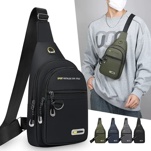 Fashionable Multifunctional Lightweight Shoulder Bag Simple Large Capacity Versatile Chest Bag Men's Cross-Border New Outing Crossbody Bag