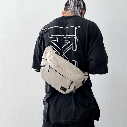 Mobile Phone Waist Bag Outdoor Running New 2024 Japanese Canvas Chest Bag Men’s Spring Style Versatile Trendy Brand Crossbody Bag