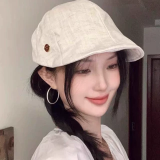 英伦风复古画家帽女时尚报童帽日系简约反戴前进帽显脸小鸭舌帽子