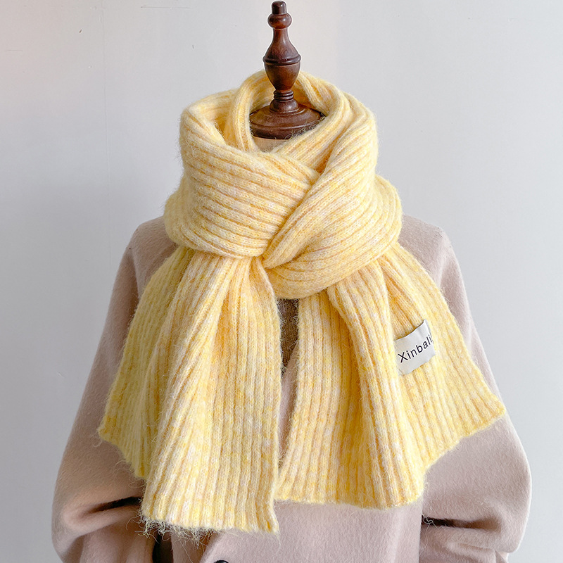 2024新款针织毛线围巾女生秋冬季韩版大少女围脖加厚保暖护颈软糯