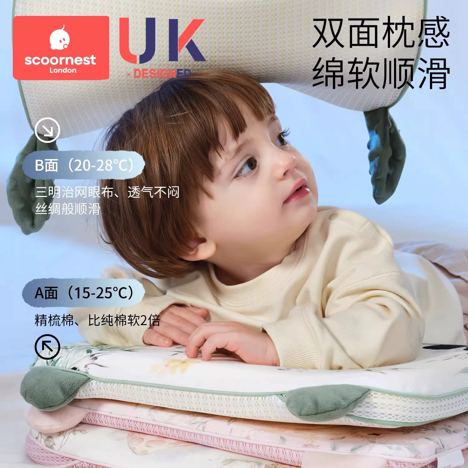 Универсальная детская подушка, 6 месяцев, 1–3–6 лет