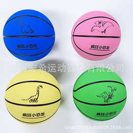 批发6cm小篮球卡通图案迷你橡胶空心弹力球儿童亲子娱乐解压玩具