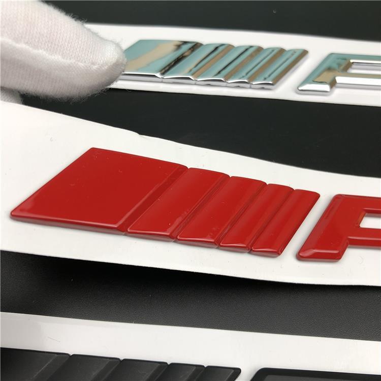 McDonald's car stickers, Mercedes-Benz C-Class, E-Class, S-Class modifications, AMG, BMW M badge, new AMG tail badge, black lettering