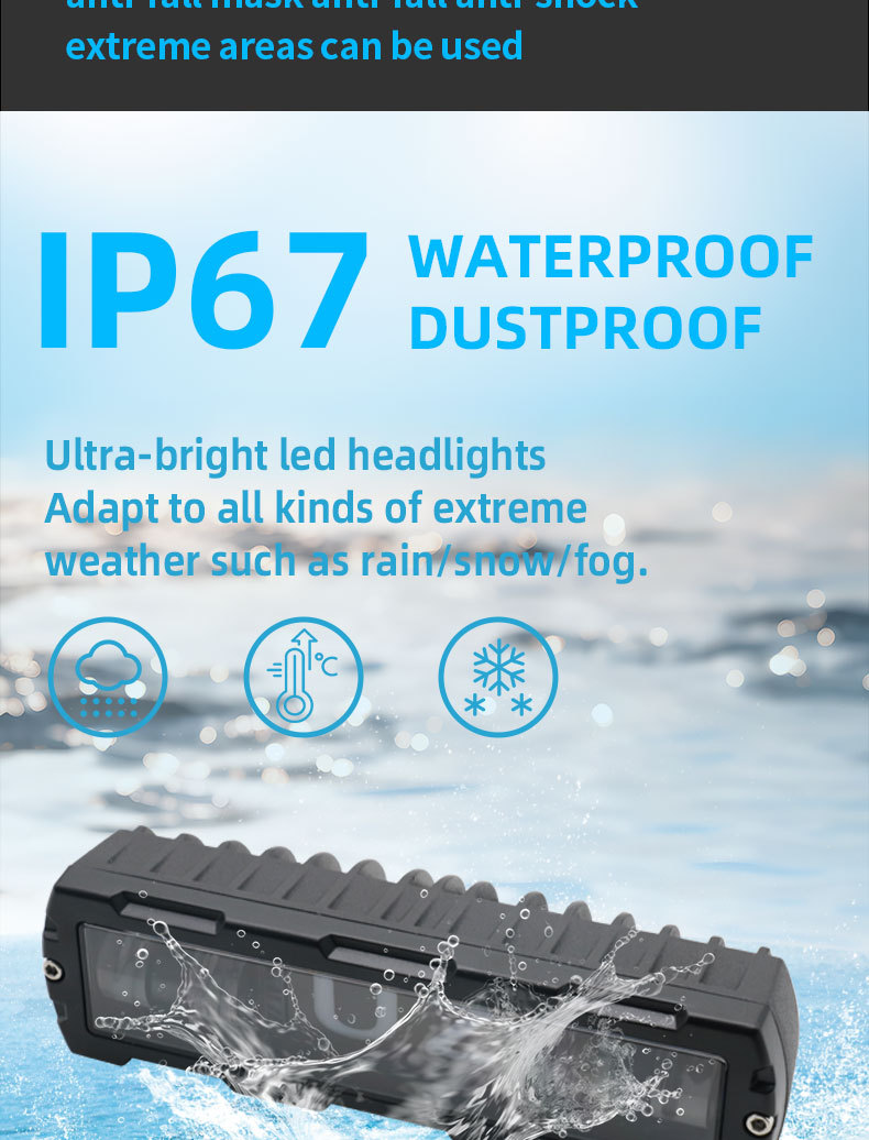 New Cross-Border Automotive Off-Road Vehicle Straight-Shaped 4-Eye Work Light, Waterproof, Dual White and Yellow Light, Hot-Selling Across Borders