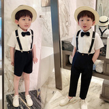 Детский летний комплект для мальчиков, футболка, костюм, платье девочки цветочницы, большой размер, детская одежда, наряд на выход, в корейском стиле, оптовые продажи