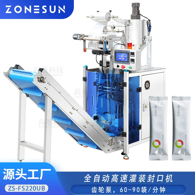 ZONESUN High-Speed Gear Pump Liquid Sachet Packaging Machine