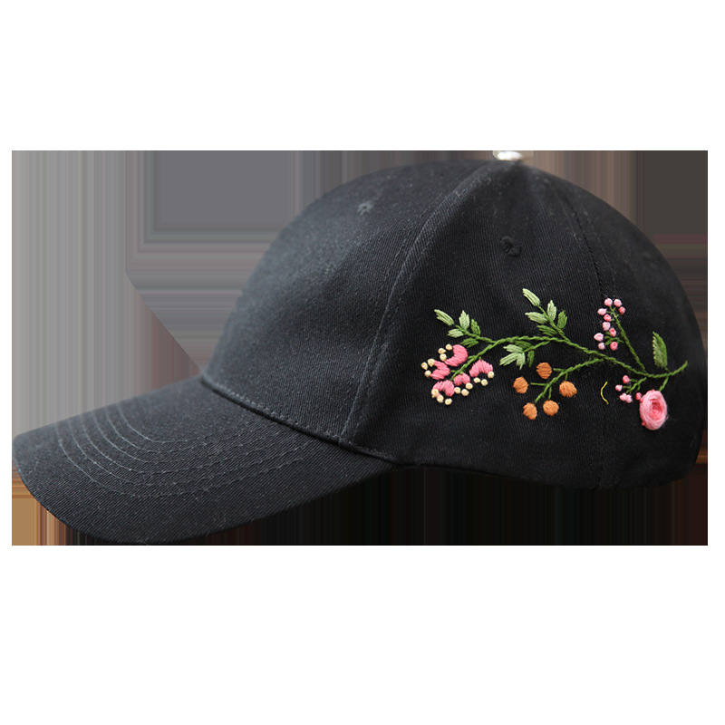 Hecho a mano sombrero hombres y mujeres bordado DIY producción material paquete Lu bordado regalo creativo para novio sol sombrero