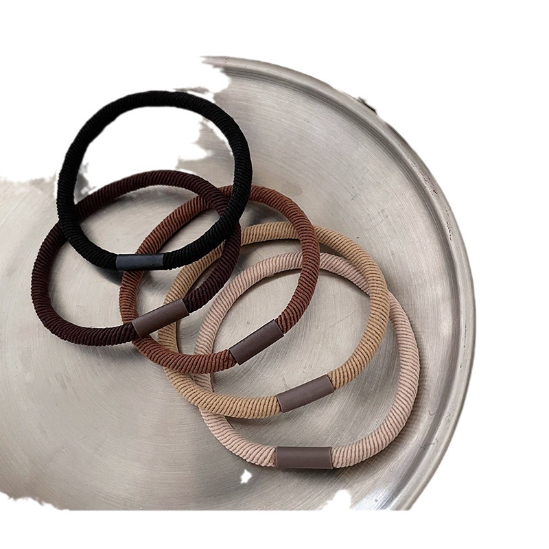 Japonés y coreano simple dulce alta banda elástica de pelo viajero no hace daño pelo Cola de Caballo cuerda de pelo de moda durable todo-fósforo accesorios para el cabello al por mayor