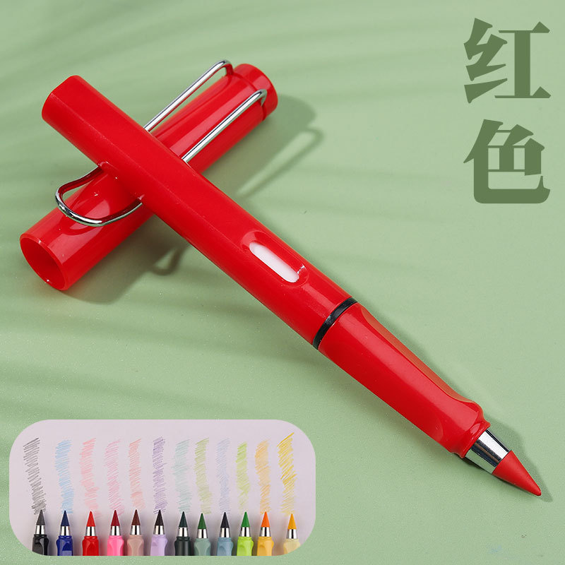 Puntas de lápices de colores eternas de alta tecnología al por mayor, duraderas y resistentes a roturas, no requieren afilado, lápices ergonómicos para estudiantes.