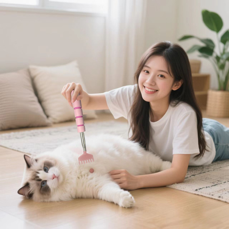 狗狗猫咪挠痒玩具伸缩痒痒按摩互动梳子狗狗解痒梳毛宠物神器|undefined