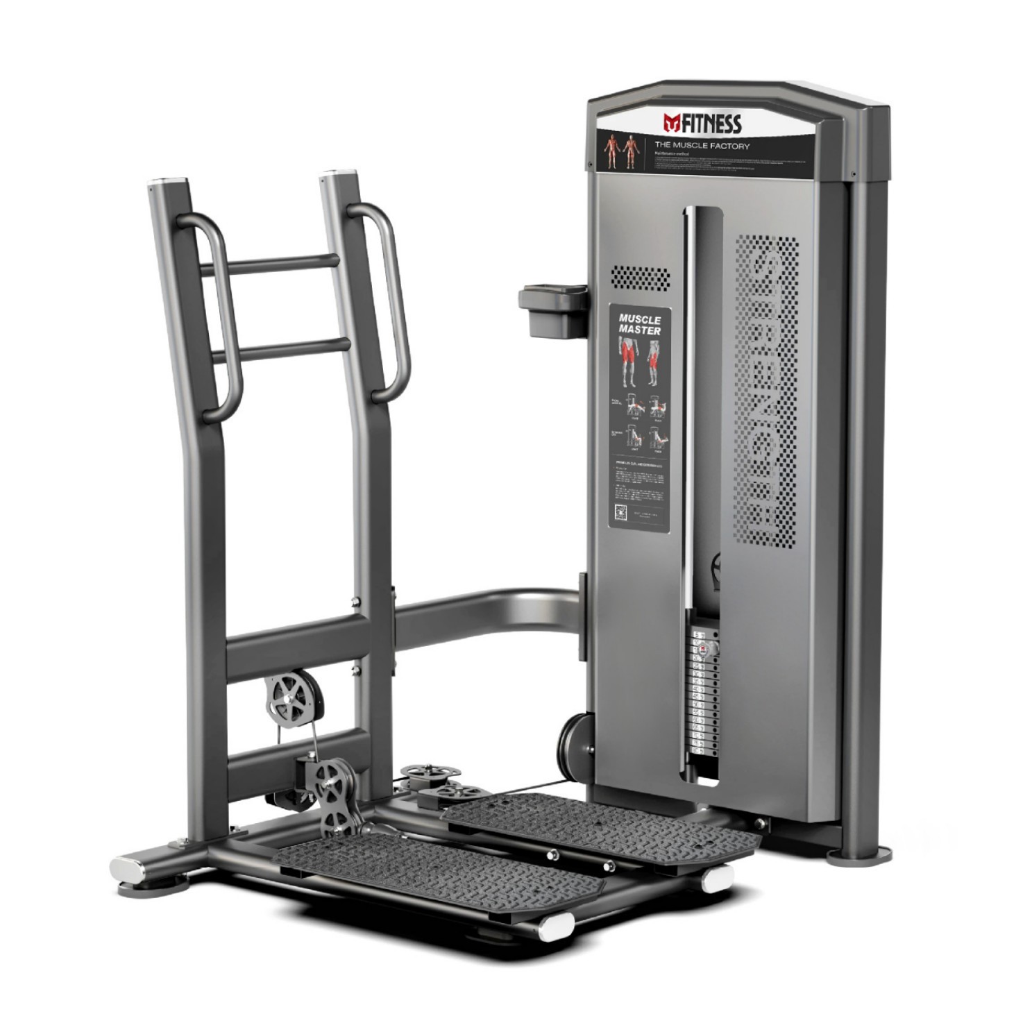 Equipo de ejercicios comerciales conjunto completo de entrenador de postura de pie y elevación de talones, entrenador integral de fuerza de piernas de enseñanza privada de gimnasio de hierro interior