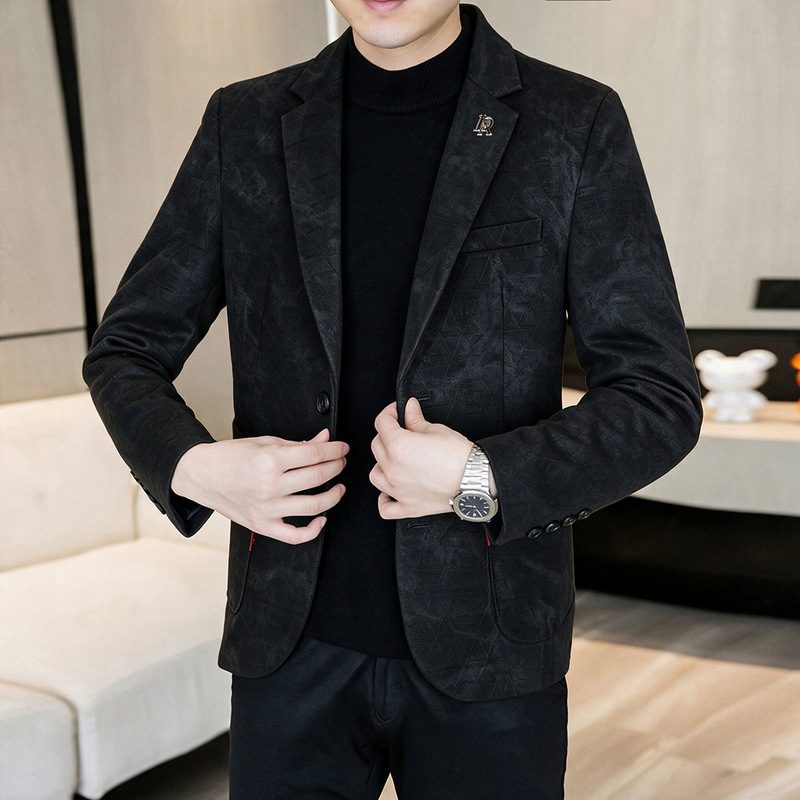 2025 Spring/Autumn Men's New Suit Jacket, Middle-Aged Casual Single-Breasted Coat, Slim Fit, Wrinkle-Free, Fashionable and Versatile 2025 Spring/Autumn Men's New Suit Jacket, Middle-Aged Casual Single-Breasted Coat, Slim Fit, Wrinkle-Free, Fashionable and Versatile