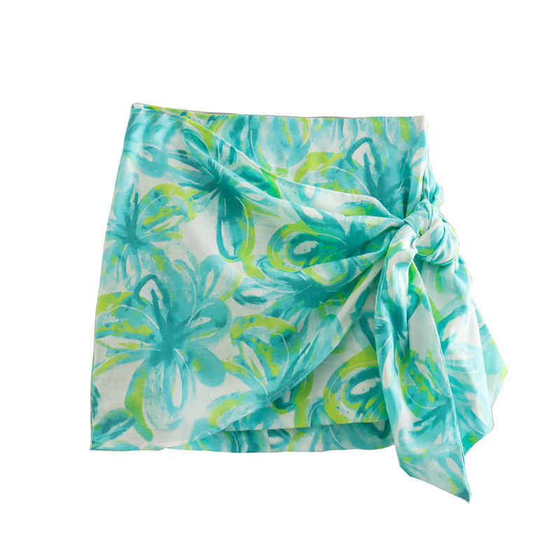 Falda de vacaciones estilo tropical