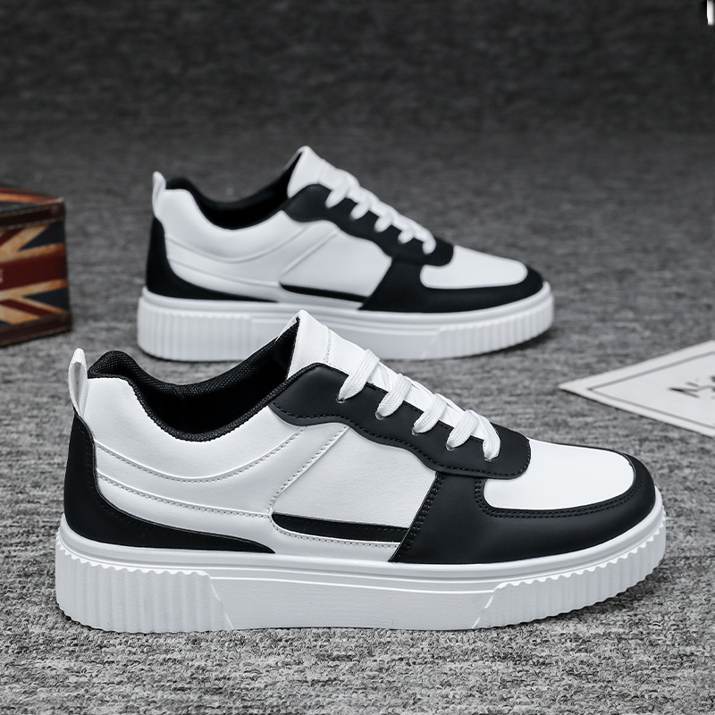 Zapatos de primavera para hombres nuevos zapatos blancos transpirables para estudiantes de estilo coreano, zapatos deportivos casuales de skate para hombres
