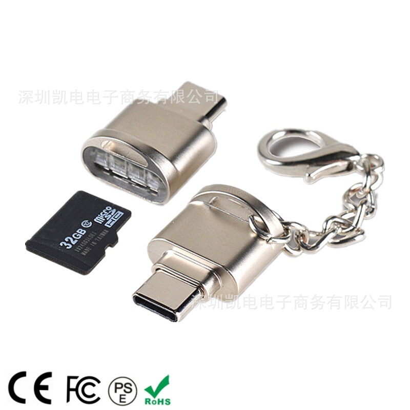 Type-C Mini Tf Card Mobile Phone Card Reader Type-C Android Mobile Phone Otg Card Reader USB Adapter Ce Certification