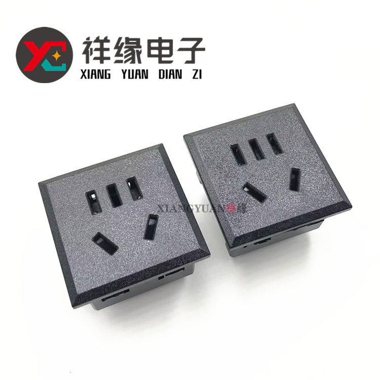 新国标五孔电源插座螺丝接脚卡式嵌入式免焊接移动储能电池插座