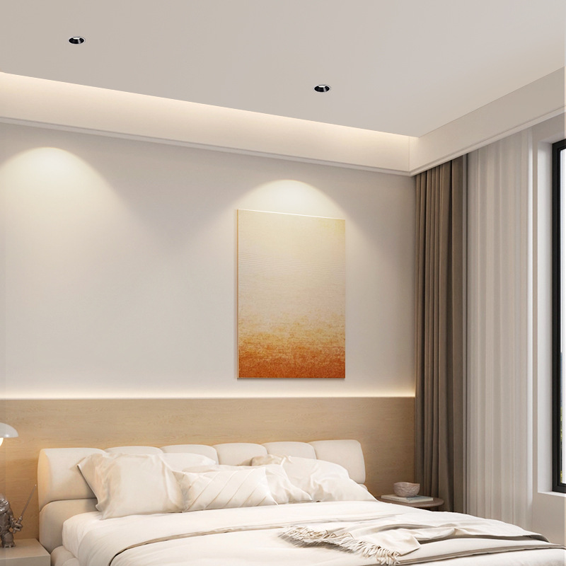 Foco Downlight LED Empotrable de Aluminio Antideslumbrante para Sala de Estar