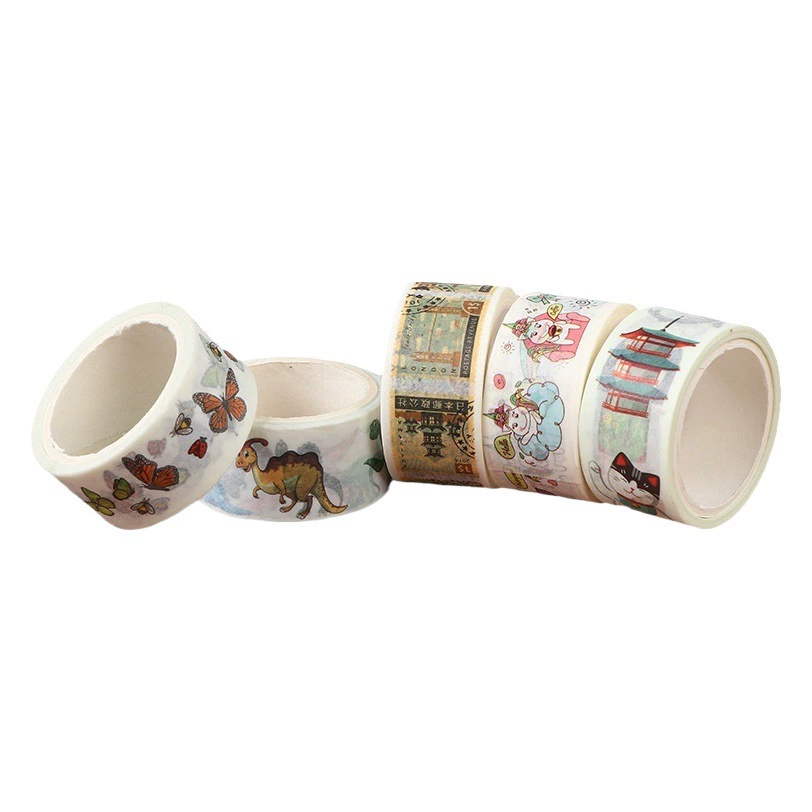 Новый журнал наклейка ленты оптом мультяшный персонаж декоративный пейзаж дневник печати и бумажной ленты