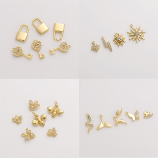 1����14K����ɫ�Ƕ�ʯ����â��̫��۷��~β����diy����i��