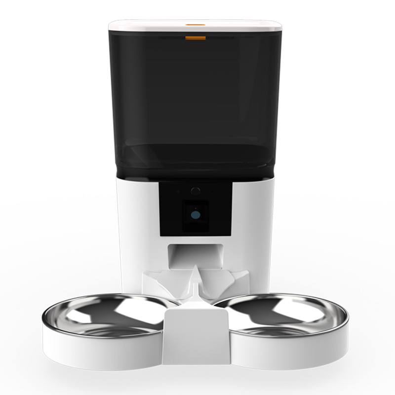 alimentador automático de mascotas inteligente visual HD gran angular alimentador de video para gatos y perros alimentador de gran capacidad